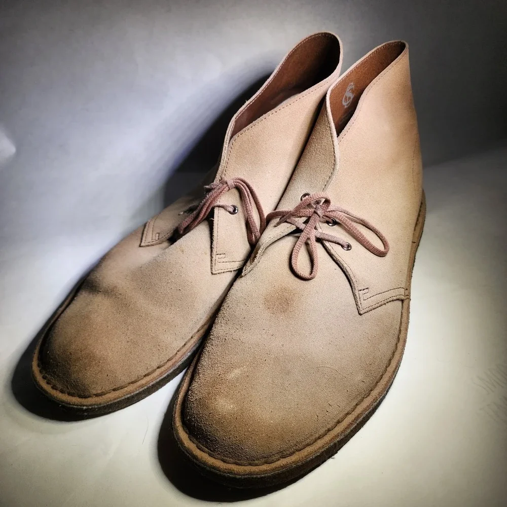 Clarks Desert Boot Men's US 15 WELL WORN - Charles‎ F Stead Leather - Sand Suede